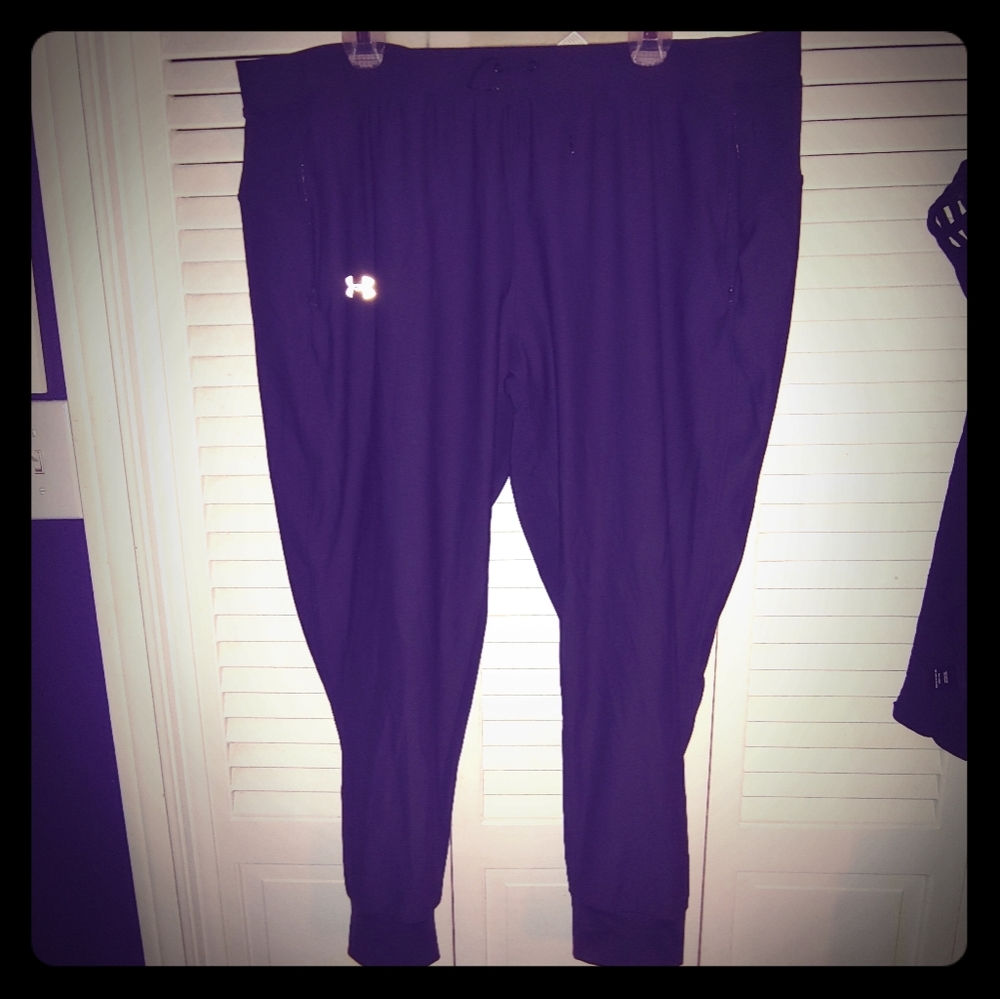 Plus Size black under armour joggers